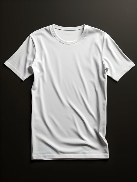 T-shirt branco com fundo preto