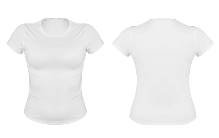 Foto t-shirt branco dianteiro e traseiro