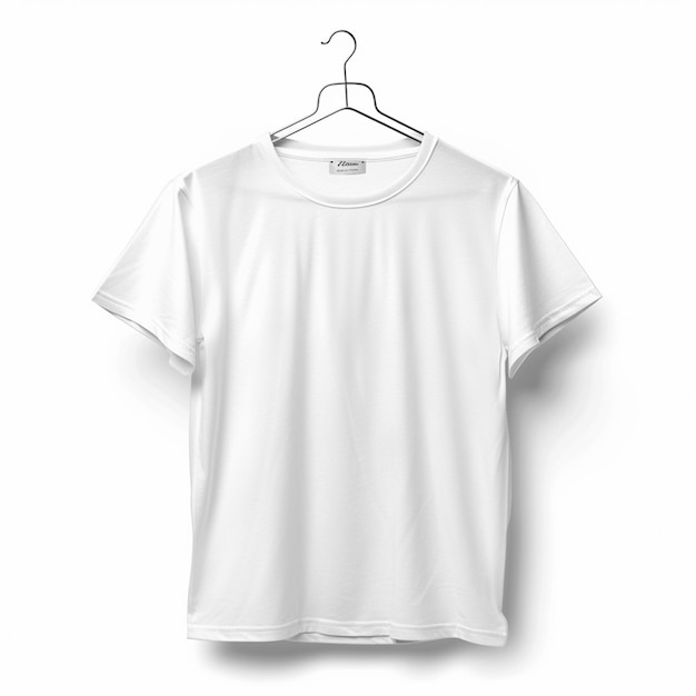 T-shirt branco e em branco vista frontal para maquete