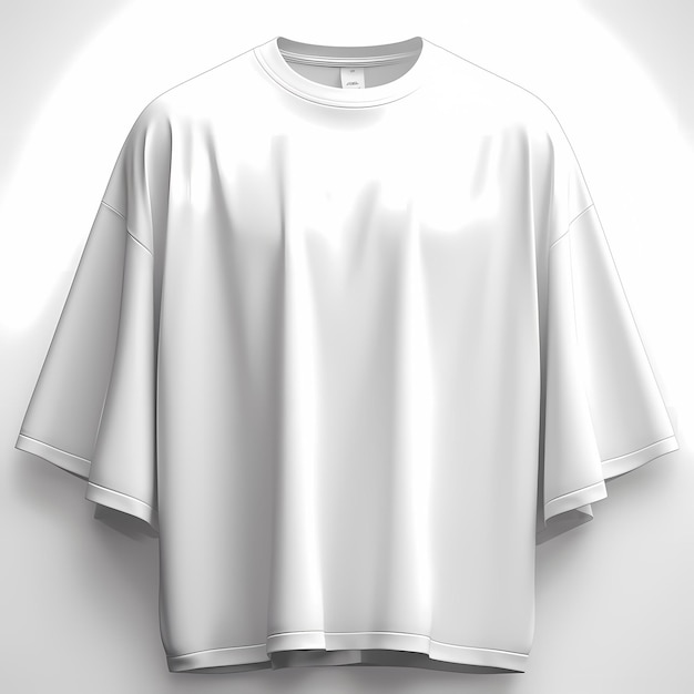 T-shirt branco elegante para homens 3D Render