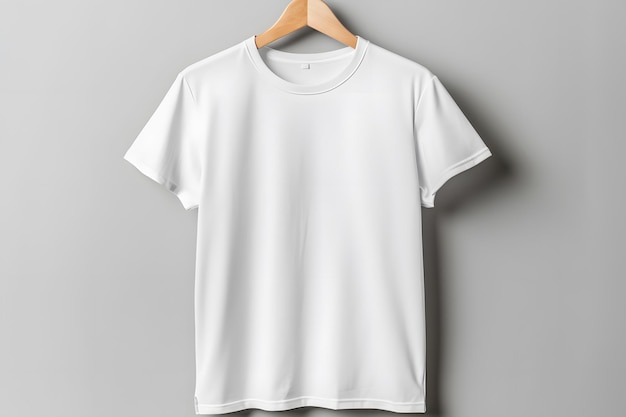 T-shirt branco masculino padrão forma natural para o seu projeto mockup para impressão