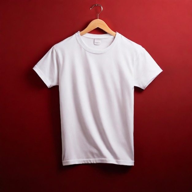 T-shirt branco modelo de design para publicidade Homens Isolado mangas curtas usar frente
