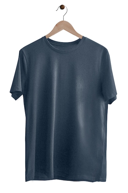 T-shirt casual png azul escuro em fundo transparente