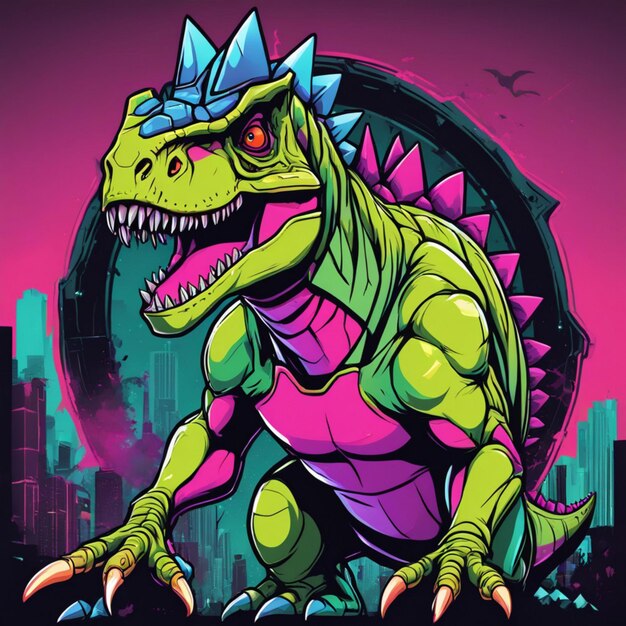 T-shirt de aventura Jurassic Majesty Dinosaur