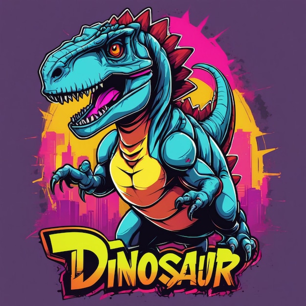 T-shirt de aventura Jurassic Majesty Dinosaur