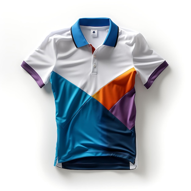 T-shirt de camisa de polo bloco de cor usado por um manequim branco mate T Shi White Blank Clean Design