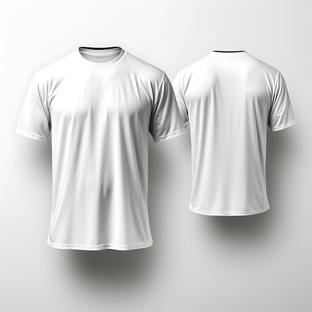 T-shirt de equipe esportiva T-shirt estilo Jersey usado por um manequim de platina Design branco em branco