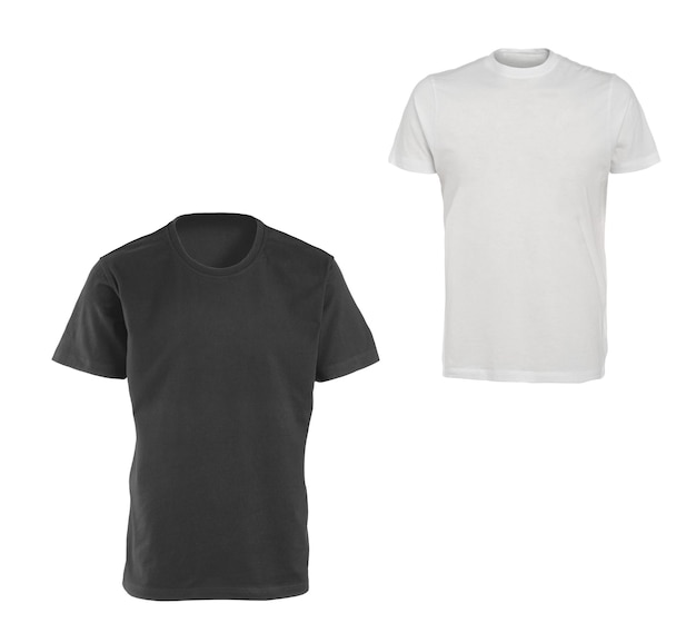 T-shirt de homem preto e branco