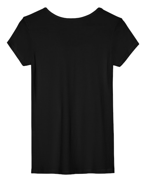 T-shirt de manga curta feminina preta