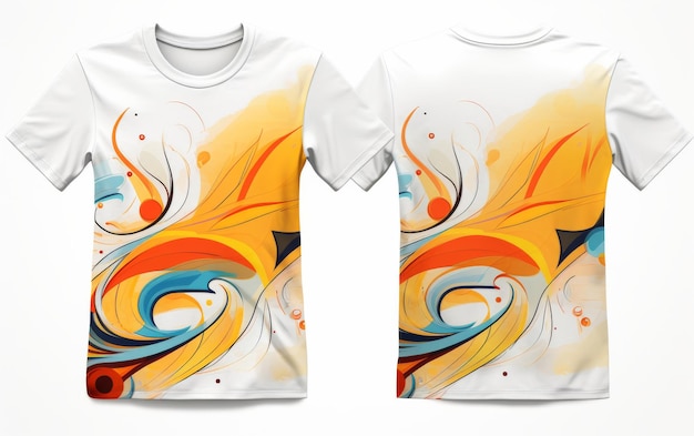 Foto t-shirt de pintura abstrata