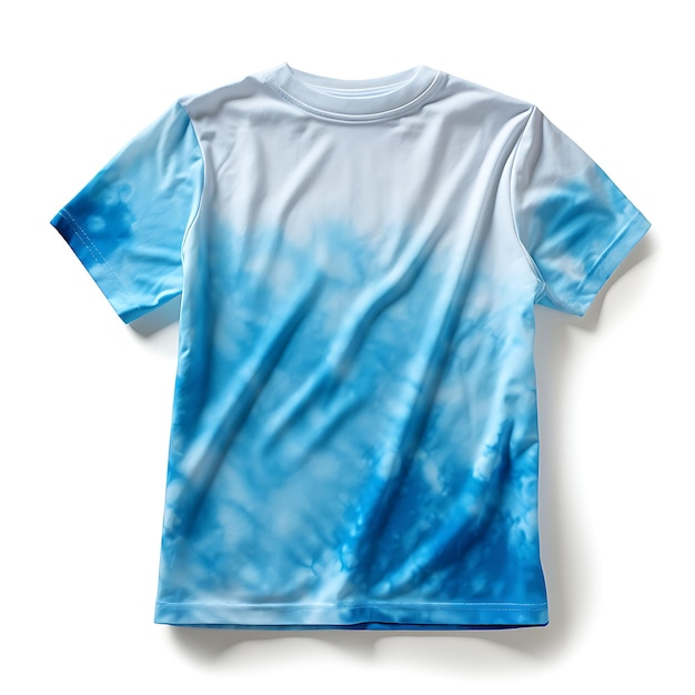 T-shirt de School Spirit T-shirt Tie Dye Usado por um manequim azul T Shi White Blank Clean Design