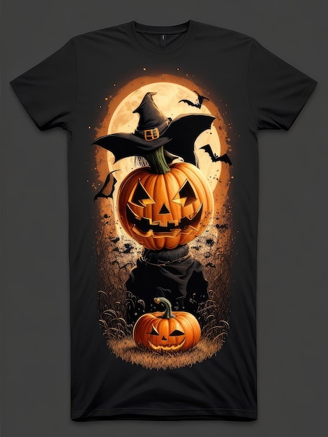 T-Shirt-Design des Halloween-KI-Generativs