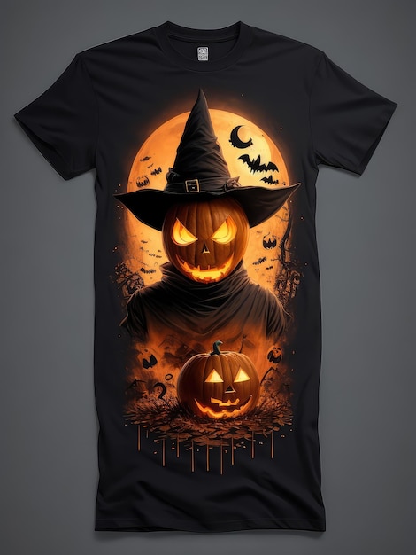 T-Shirt-Design des Halloween-KI-Generativs