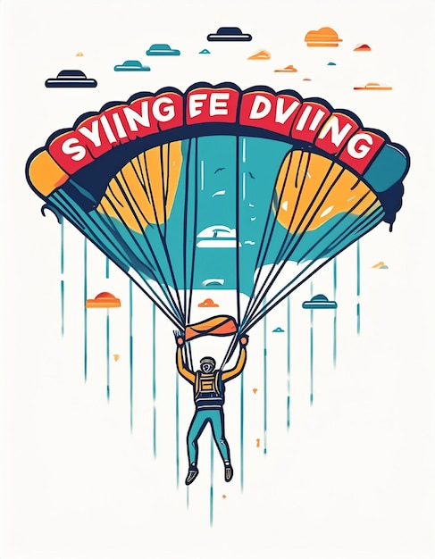 Foto t-shirt-design für skydiving