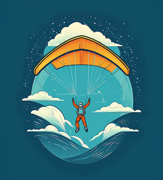 T-Shirt-Design für Skydiving