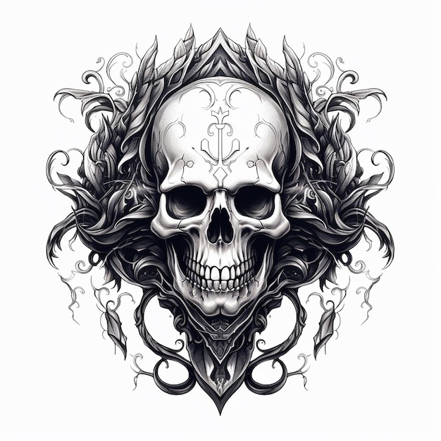 T-Shirt-Design mit Totenkopf