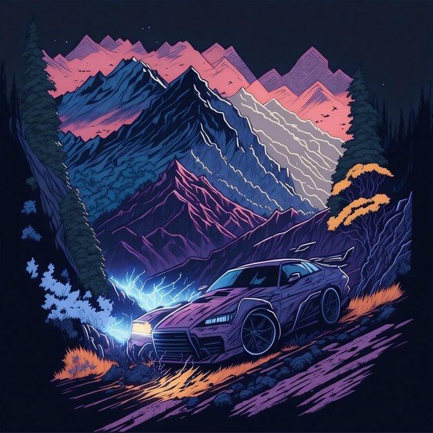 T-Shirt-Design von Auto-Drifting