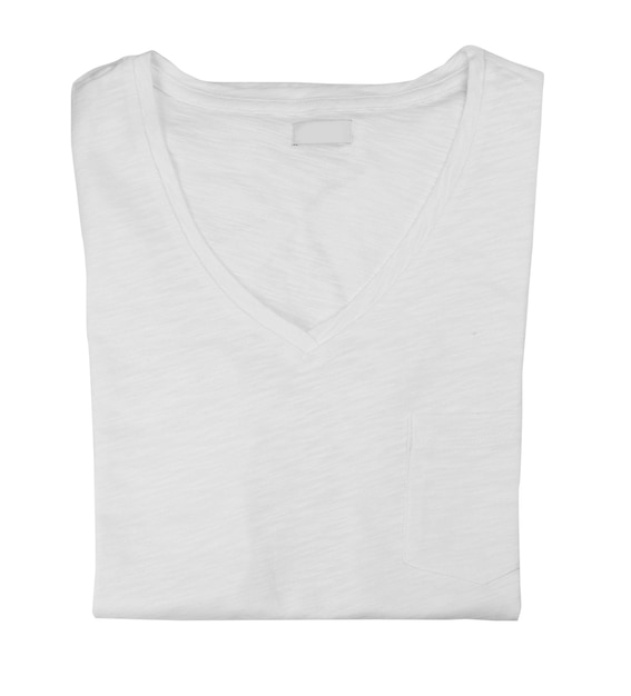 Foto t-shirt em branco em fundo branco