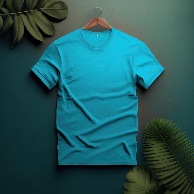 T-Shirt in einfarbigem Mockup Generative Ai