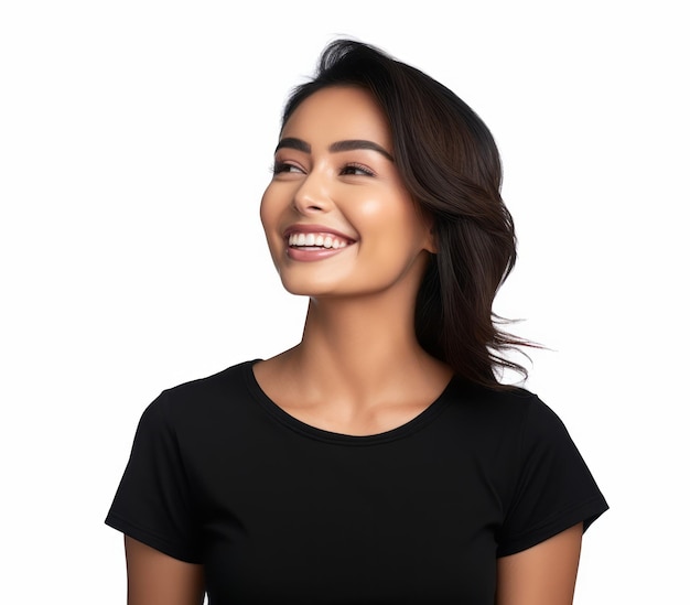 T-Shirt-Mockup für asiatische Frauen