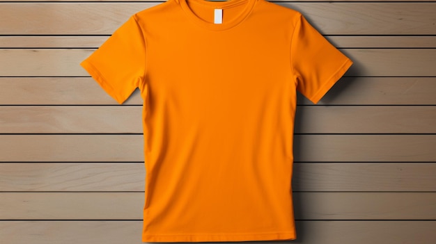 T-shirt para maquete laranja