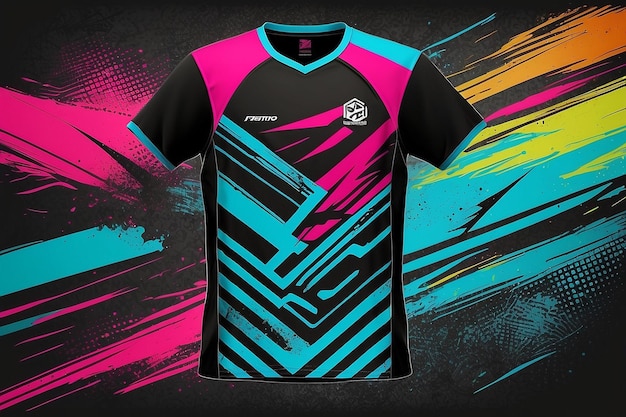 T-shirt de textura abstracta de fondo para camisetas deportivas de fútbol, carreras, juegos y motocross