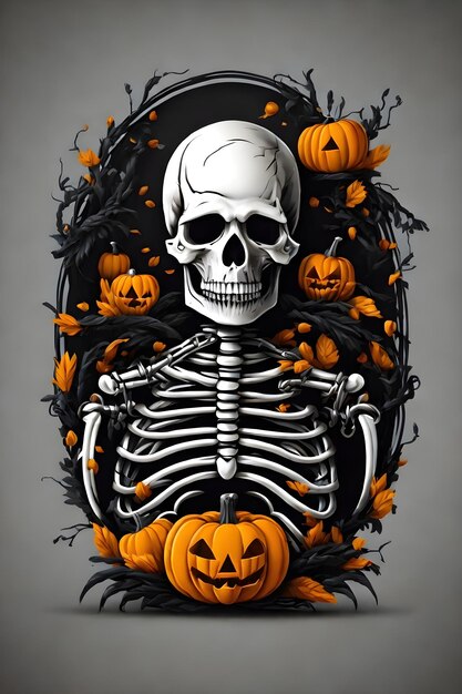 T-Shirt und Kleidung trendy Spooky Skeleton T-Shirt Halloween inspiriert
