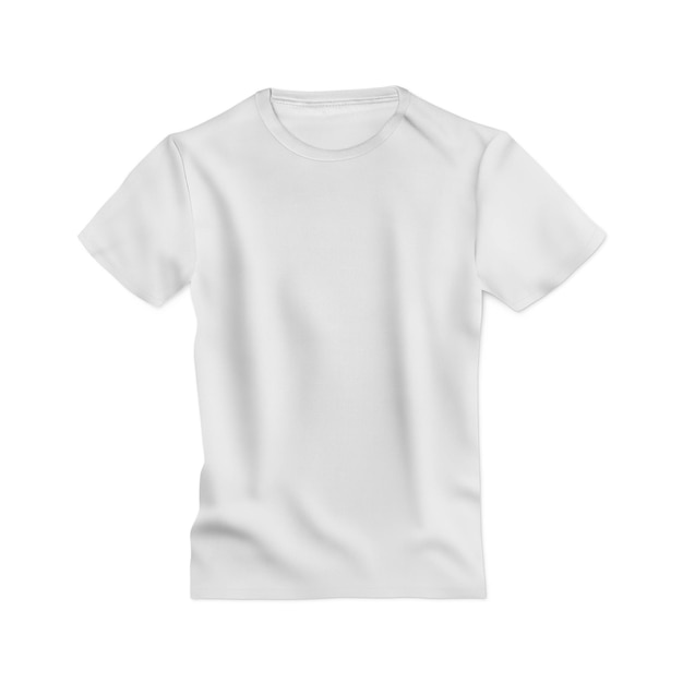 T-shirt Vista frontal em fundo branco