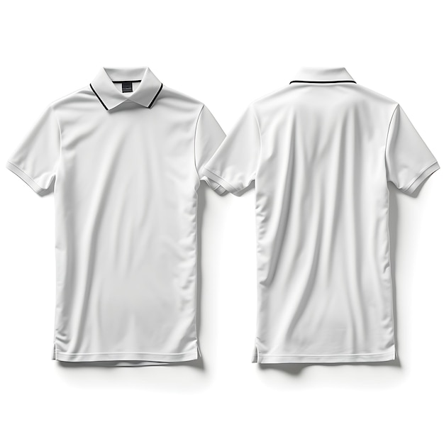 T-Shirt von Polo Shirt Basic Half Sleeve getragen von einer schwarzen Mannequin T S White Blank Clean Design