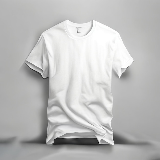 T-shirts brancos gratuitos conceito de maquete com espaço de cópia em fundo cinza