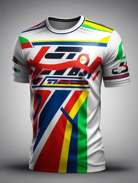 T-shirts de ciclismo mockuptshirt padrão de design esportivo uniforme para roupas de bicicleta