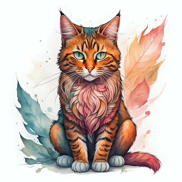 Tabby-Katzen-Illustration