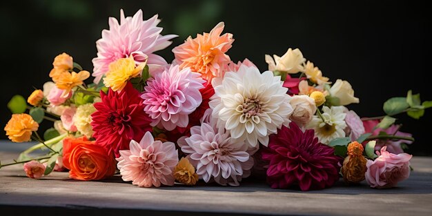 Tabela da abundância profusão de flores simbolizando amor e beleza