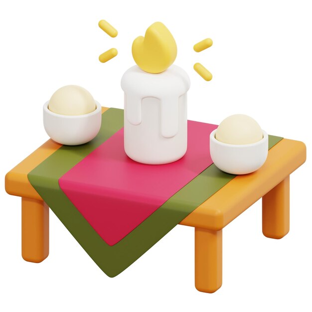tabelle 3d-render-symbol-illustration