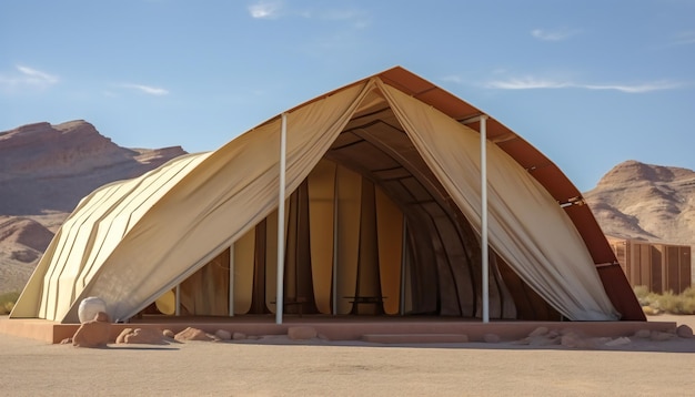 Foto tabernakelzelt der begegnung im timna park negev-wüste eila