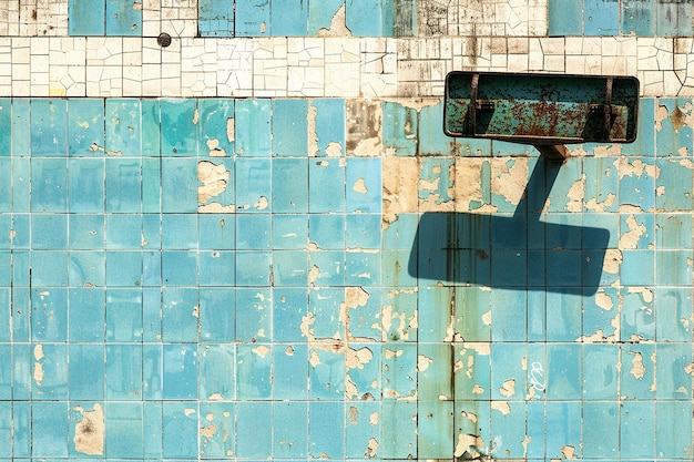 Una tabla de buceo alta proyectando una sombra sobre la piscina