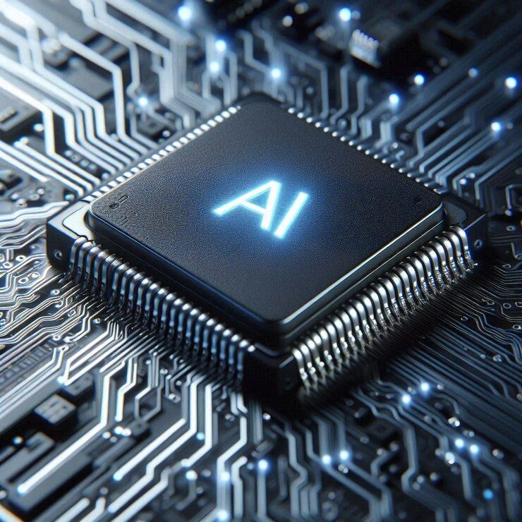 Tabla de circuitos electrónicos Inteligencia artificial y alta tecnología Fondo digital moderno