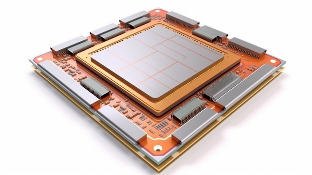 Tabla de circuitos electrónicos con procesador