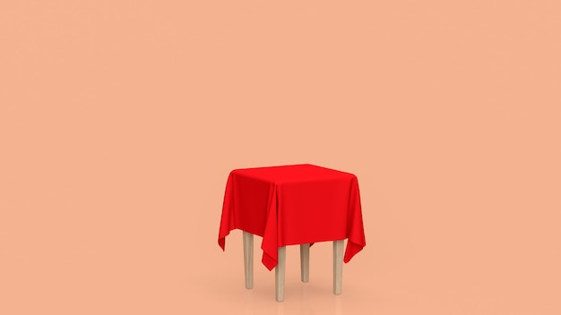 La tabla para el concepto de regalo o comida 3D