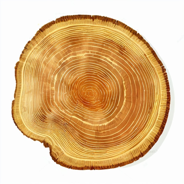 Tabla de cortar de madera sobre fondo blanco.