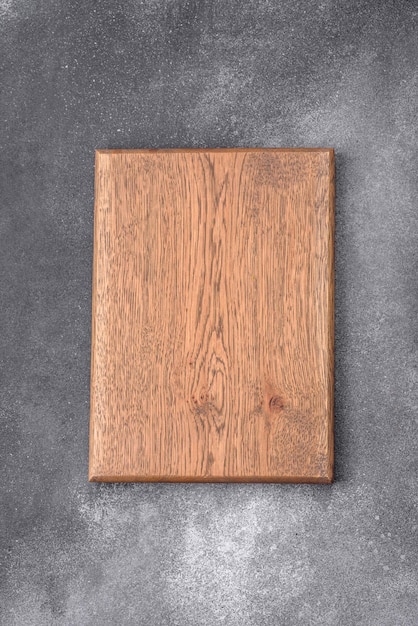 Tabla de cortar de madera vacía Uso de cocina