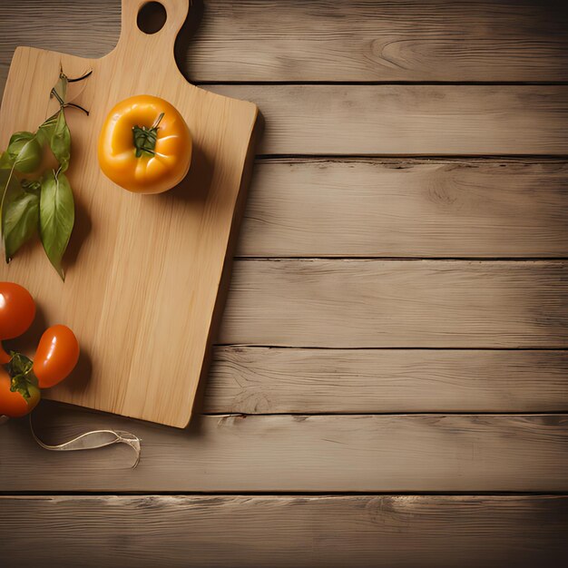 Foto una tabla de cortar con tomates en ella y una tabla para cortar con un tomate en ella