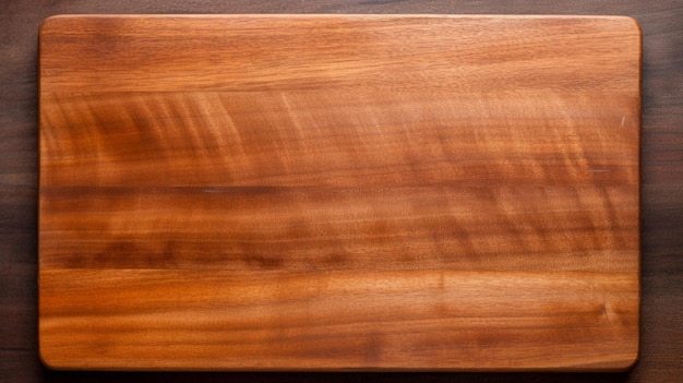 tabla de corte en madera oscura