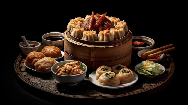 una tabla de dim sum