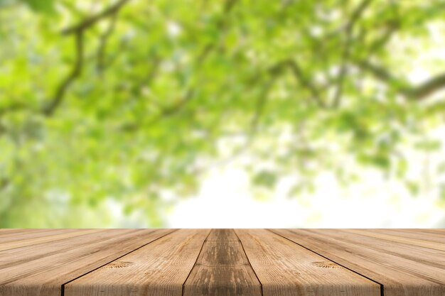 tabla de madera vacía para el fondo de la exhibición de productos