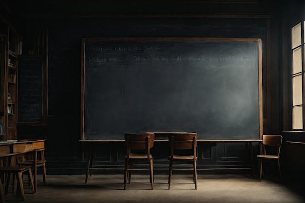 Tabla negra para el aula de la escuela ai generativo