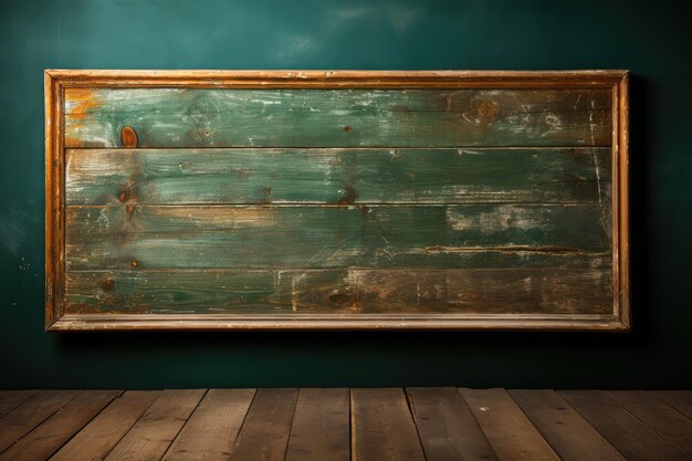 Foto tabla negra verde de la escuela con tiza en la pared en la escuela