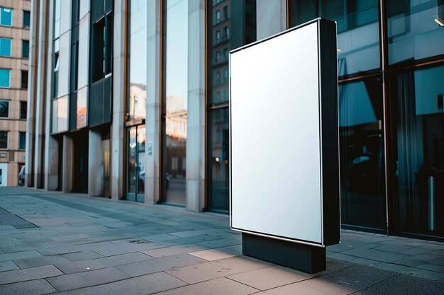 Tabla publicitaria en blanco en diferentes lugares maquillaje para el diseño de su producto IA generativa