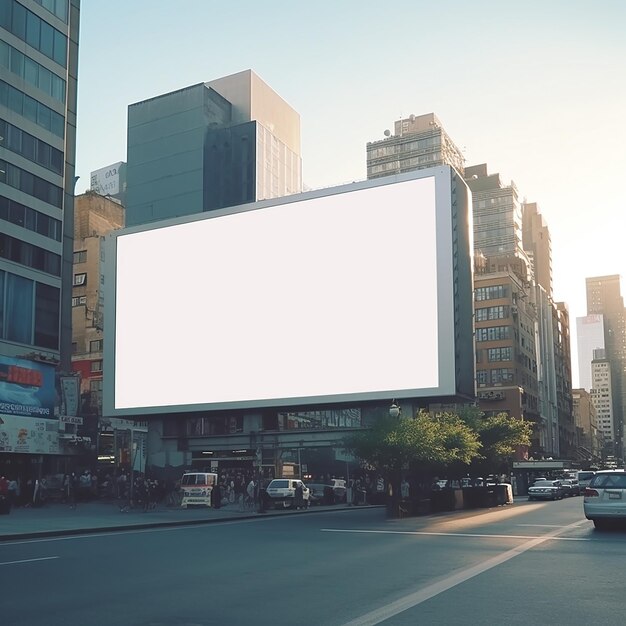 Tabla publicitaria plana y blanca