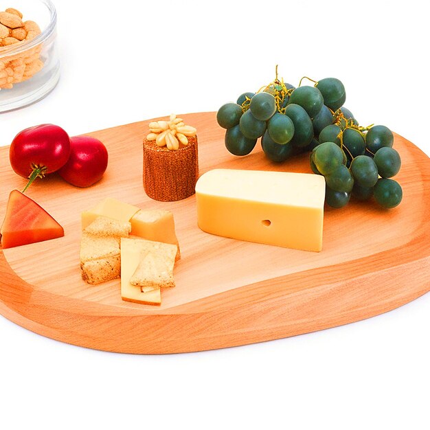 Tabla de queso de madera de forma curva